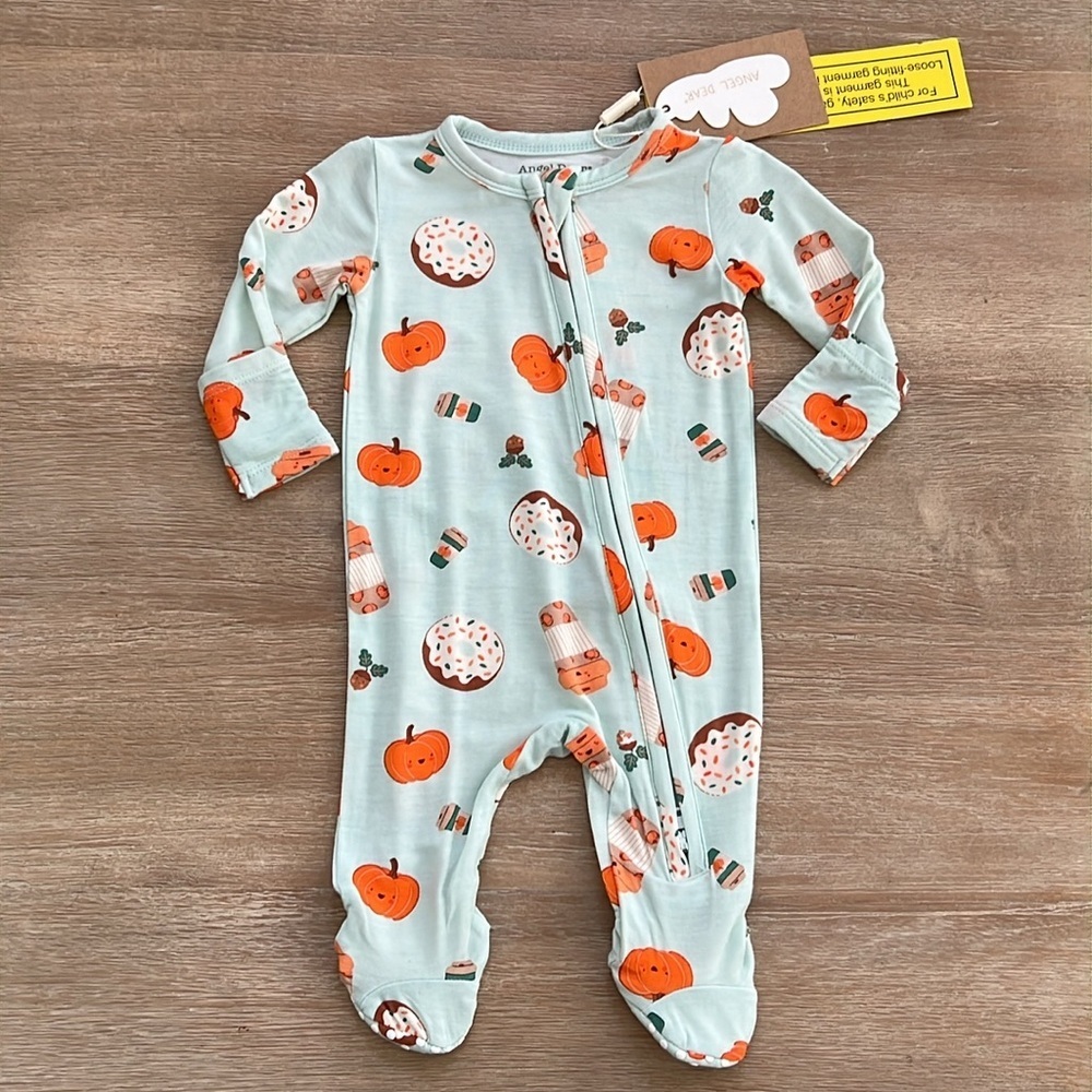 🎃 Angel Dear Pumpkin Spice Latte Footie 6-9 months